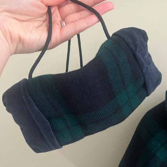 Vintage Plaid Kids Coat & hat- Green and Navy - Picture 6 of 6